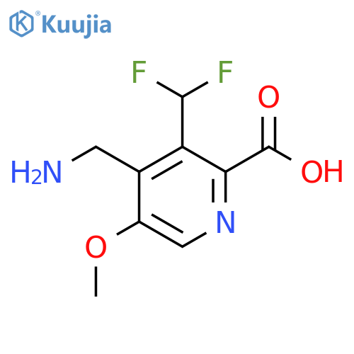 4-(Aminomethyl)-3-(difluoromethyl)-5-methoxypyridine-2-carboxylic acid structure