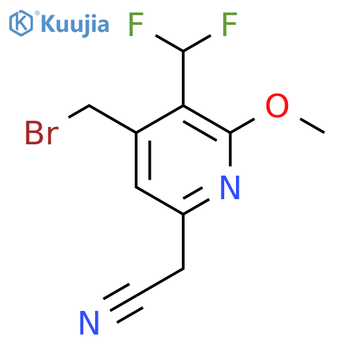 4-(Bromomethyl)-3-(difluoromethyl)-2-methoxypyridine-6-acetonitrile structure