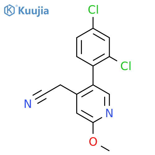 5-(2,4-Dichlorophenyl)-2-methoxypyridine-4-acetonitrile structure