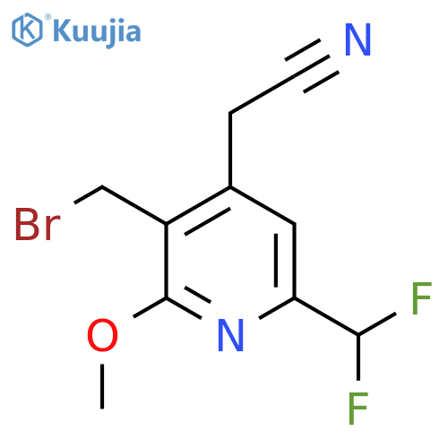3-(Bromomethyl)-6-(difluoromethyl)-2-methoxypyridine-4-acetonitrile structure