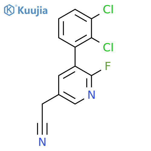 3-(2,3-Dichlorophenyl)-2-fluoropyridine-5-acetonitrile structure