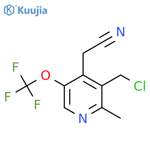 3-(Chloromethyl)-2-methyl-5-(trifluoromethoxy)pyridine-4-acetonitrile structure