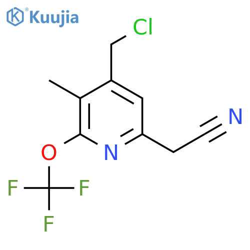 4-(Chloromethyl)-3-methyl-2-(trifluoromethoxy)pyridine-6-acetonitrile structure