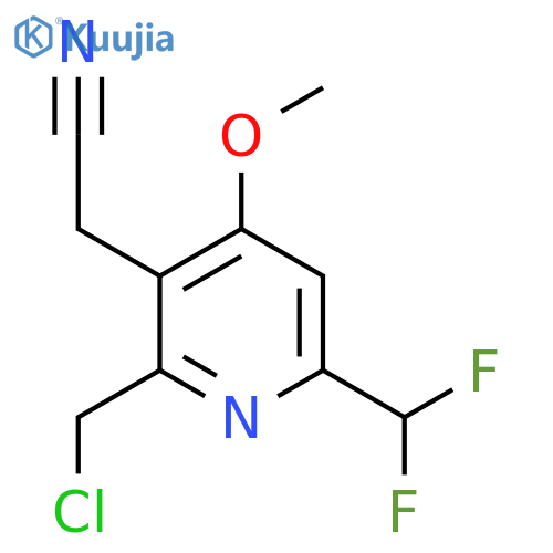 2-(Chloromethyl)-6-(difluoromethyl)-4-methoxypyridine-3-acetonitrile structure