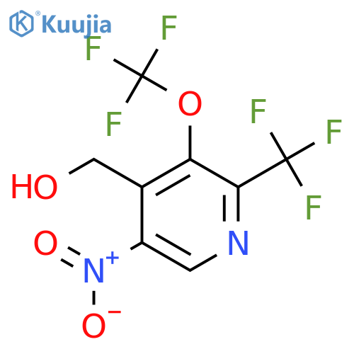 5-Nitro-3-(trifluoromethoxy)-2-(trifluoromethyl)pyridine-4-methanol structure