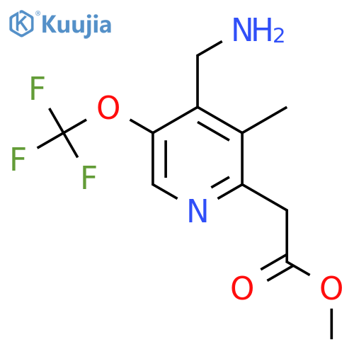 Methyl 4-(aminomethyl)-3-methyl-5-(trifluoromethoxy)pyridine-2-acetate structure