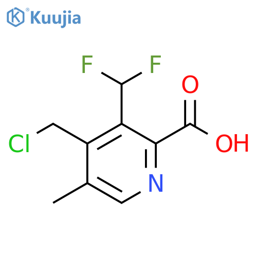4-(Chloromethyl)-3-(difluoromethyl)-5-methylpyridine-2-carboxylic acid structure