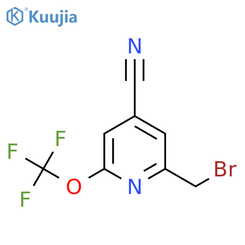 2-(Bromomethyl)-4-cyano-6-(trifluoromethoxy)pyridine structure