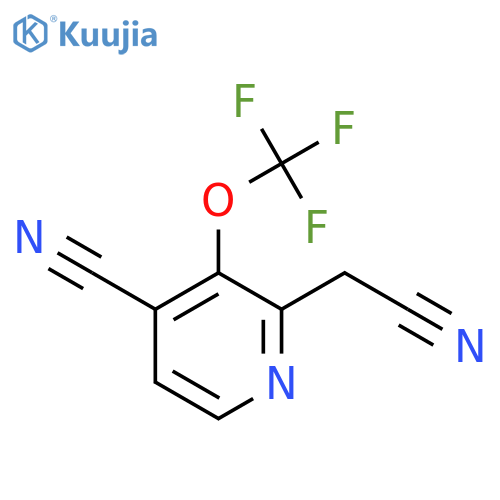 4-Cyano-3-(trifluoromethoxy)pyridine-2-acetonitrile structure