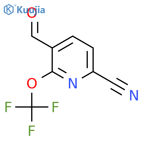 6-Cyano-2-(trifluoromethoxy)pyridine-3-carboxaldehyde structure