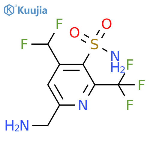 6-(Aminomethyl)-4-(difluoromethyl)-2-(trifluoromethyl)pyridine-3-sulfonamide structure