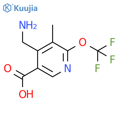 4-(Aminomethyl)-3-methyl-2-(trifluoromethoxy)pyridine-5-carboxylic acid structure