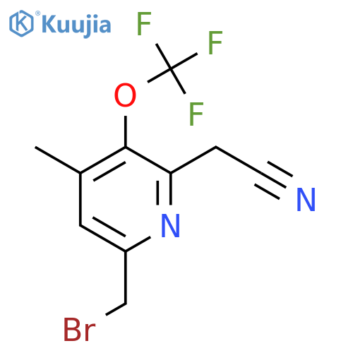6-(Bromomethyl)-4-methyl-3-(trifluoromethoxy)pyridine-2-acetonitrile structure