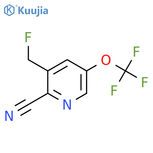 2-Cyano-3-(fluoromethyl)-5-(trifluoromethoxy)pyridine structure