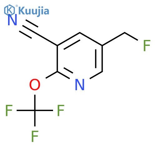 3-Cyano-5-(fluoromethyl)-2-(trifluoromethoxy)pyridine structure