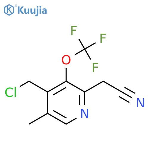 4-(Chloromethyl)-5-methyl-3-(trifluoromethoxy)pyridine-2-acetonitrile structure