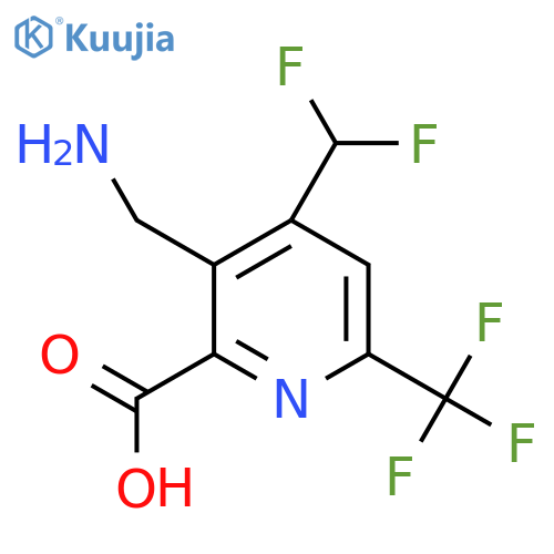 3-(Aminomethyl)-4-(difluoromethyl)-6-(trifluoromethyl)pyridine-2-carboxylic acid structure