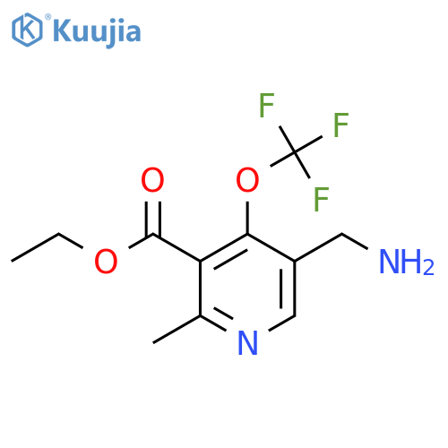 Ethyl 5-(aminomethyl)-2-methyl-4-(trifluoromethoxy)pyridine-3-carboxylate structure