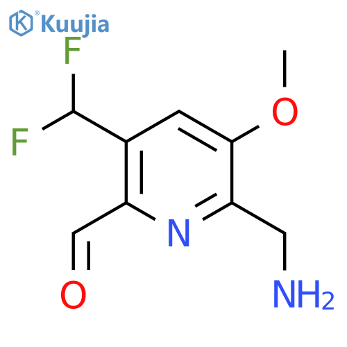 2-(Aminomethyl)-5-(difluoromethyl)-3-methoxypyridine-6-carboxaldehyde structure
