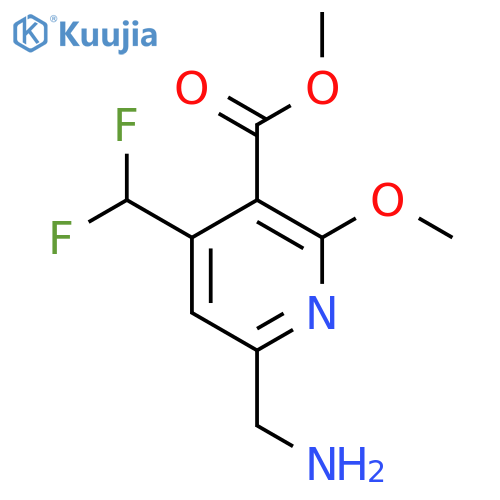 Methyl 6-(aminomethyl)-4-(difluoromethyl)-2-methoxypyridine-3-carboxylate structure