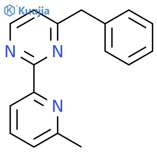 PYRIMIDINE, 2-(6-METHYL-2-PYRIDINYL)-4-(PHENYLMETHYL)- structure