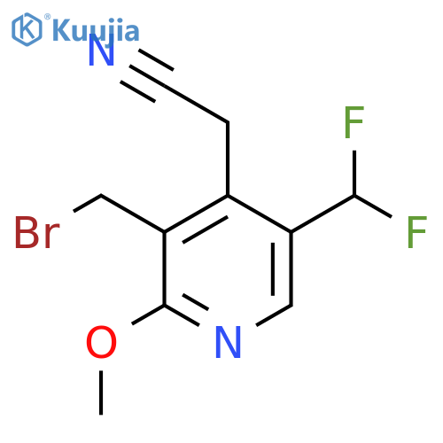 3-(Bromomethyl)-5-(difluoromethyl)-2-methoxypyridine-4-acetonitrile structure