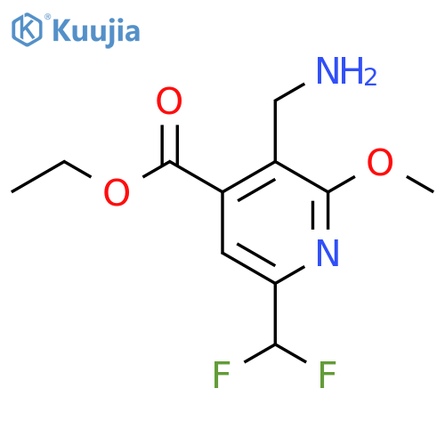 Ethyl 3-(aminomethyl)-6-(difluoromethyl)-2-methoxypyridine-4-carboxylate structure
