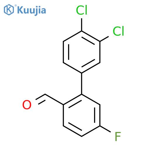 3',4'-Dichloro-5-fluoro-biphenyl-2-carboxaldehyde structure