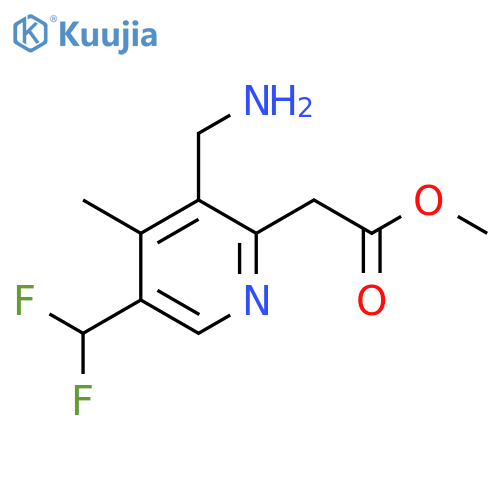 Methyl 3-(aminomethyl)-5-(difluoromethyl)-4-methylpyridine-2-acetate structure