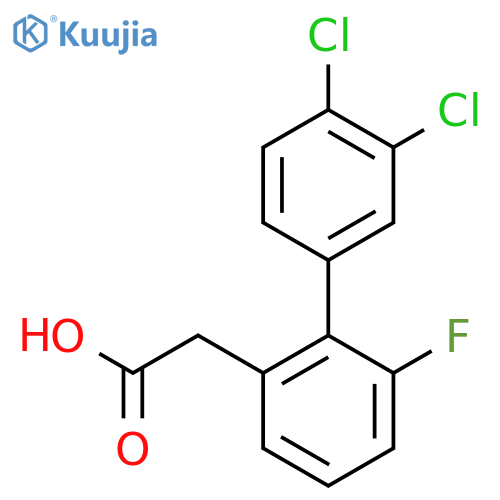 (3',4'-Dichloro-6-fluoro-biphenyl-2-yl)-acetic acid structure