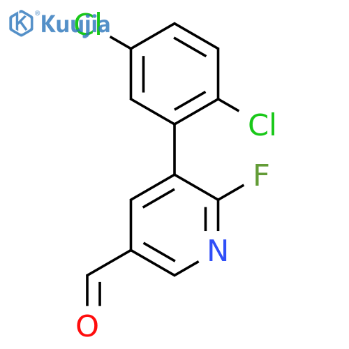 5-(2,5-Dichlorophenyl)-6-fluoronicotinaldehyde structure