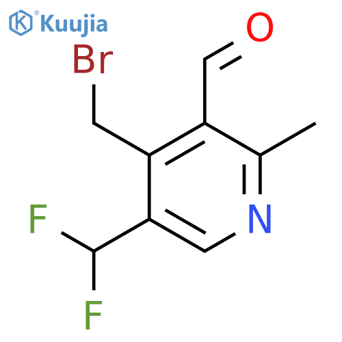4-(Bromomethyl)-5-(difluoromethyl)-2-methylpyridine-3-carboxaldehyde structure