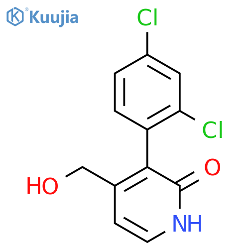 3-(2,4-Dichlorophenyl)-2-hydroxypyridine-4-methanol structure