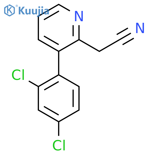 3-(2,4-Dichlorophenyl)pyridine-2-acetonitrile structure