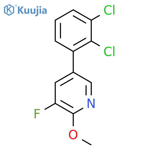 5-(2,3-Dichlorophenyl)-3-fluoro-2-methoxypyridine structure