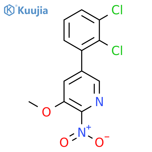 5-(2,3-Dichlorophenyl)-3-methoxy-2-nitropyridine structure