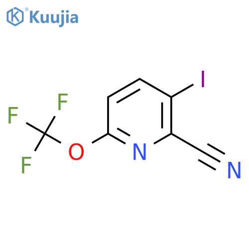 2-Cyano-3-iodo-6-(trifluoromethoxy)pyridine structure