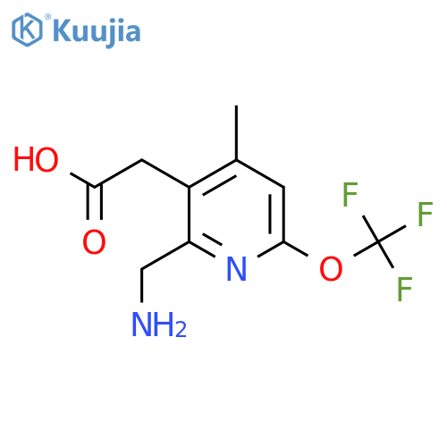 2-(Aminomethyl)-4-methyl-6-(trifluoromethoxy)pyridine-3-acetic acid structure