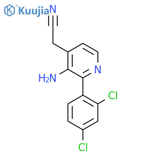 3-Amino-2-(2,4-dichlorophenyl)pyridine-4-acetonitrile structure