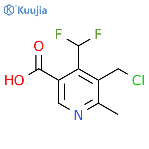 3-(Chloromethyl)-4-(difluoromethyl)-2-methylpyridine-5-carboxylic acid structure