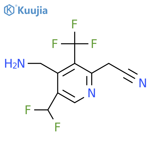 4-(Aminomethyl)-5-(difluoromethyl)-3-(trifluoromethyl)pyridine-2-acetonitrile structure