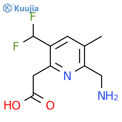 2-(Aminomethyl)-5-(difluoromethyl)-3-methylpyridine-6-acetic acid structure