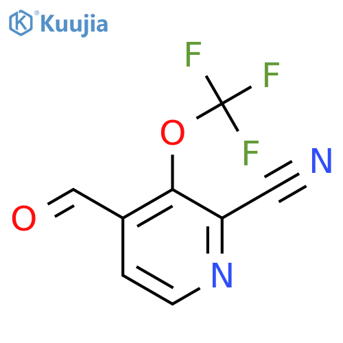 2-Cyano-3-(trifluoromethoxy)pyridine-4-carboxaldehyde structure