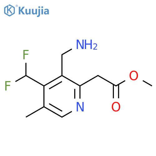 Methyl 3-(aminomethyl)-4-(difluoromethyl)-5-methylpyridine-2-acetate structure