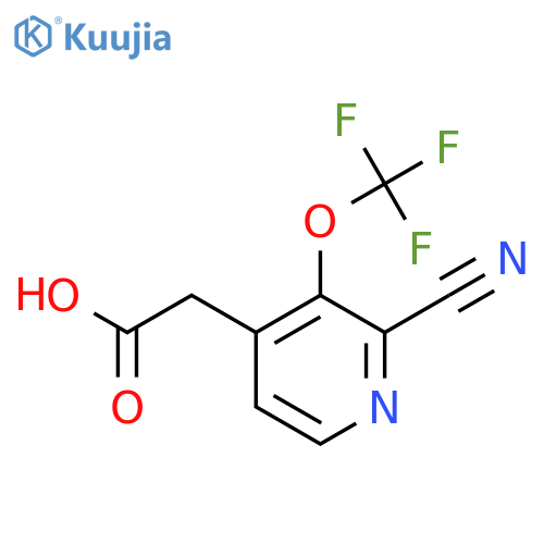 2-Cyano-3-(trifluoromethoxy)pyridine-4-acetic acid structure