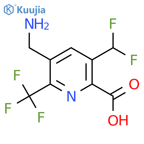 3-(Aminomethyl)-5-(difluoromethyl)-2-(trifluoromethyl)pyridine-6-carboxylic acid structure