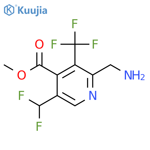 Methyl 2-(aminomethyl)-5-(difluoromethyl)-3-(trifluoromethyl)pyridine-4-carboxylate structure