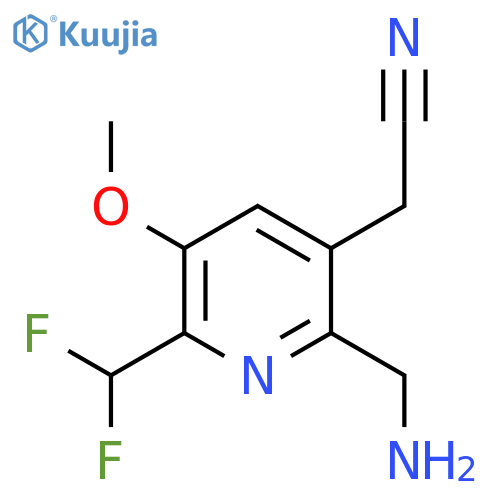 2-(Aminomethyl)-6-(difluoromethyl)-5-methoxypyridine-3-acetonitrile structure