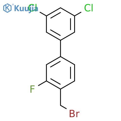 4'-Bromomethyl-3,5-dichloro-3'-fluoro-biphenyl structure