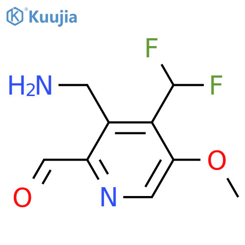 3-(Aminomethyl)-4-(difluoromethyl)-5-methoxypyridine-2-carboxaldehyde structure